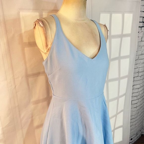 Lulu’s Meet Cute Light Blue Skater Dress size Medium - Picture 6 of 13